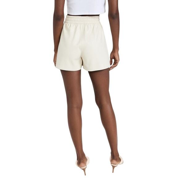 Good American Women's Better Than Leather Shorts Color Bone Size 2 - Picture 3 of 11